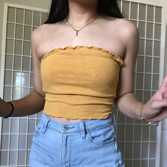 Yellow Tube Top - Picture 2 of 3